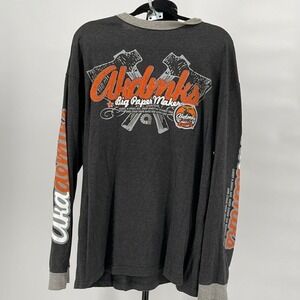 Akademiks Vintage Big Paper Makers Long Sleeve T-shirt‎ Mens Y2K